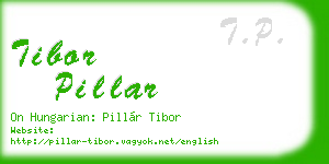 tibor pillar business card